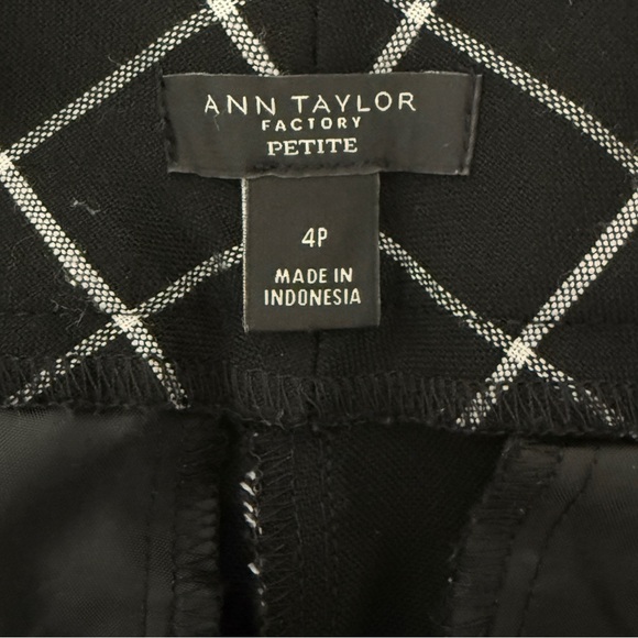 Ann Taylor Graph Check Straight Pants - Picture 7 of 9